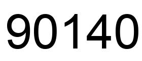 Number 90140 black image