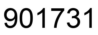 Number 901731 black image