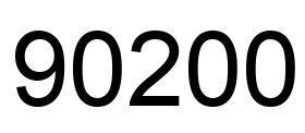 Number 90200 black image
