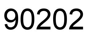 Número 90202 imagen negro