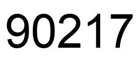 Number 90217 black image