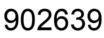Número 902639 imagen negro