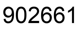 Number 902661 black image