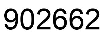 Number 902662 black image