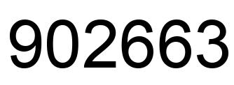 Number 902663 black image