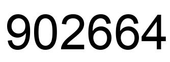 Number 902664 black image