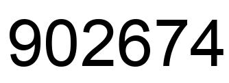 Número 902674 imagen negro