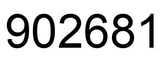 Number 902681 black image