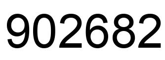 Number 902682 black image