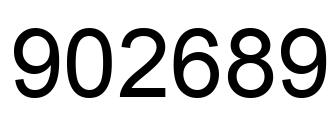 Number 902689 black image