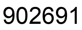 Number 902691 black image