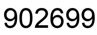 Number 902699 black image