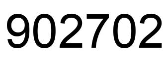 Number 902702 black image