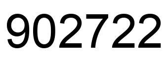 Número 902722 imagen negro
