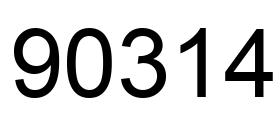 Número 90314 imagen negro