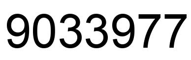 Number 9033977 black image