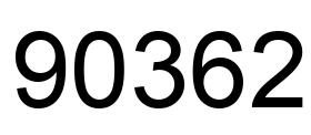 Number 90362 black image