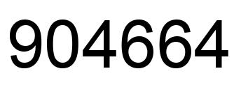 Number 904664 black image
