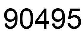 Número 90495 imagen negro