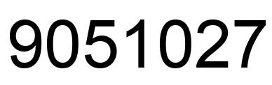 Number 9051027 black image