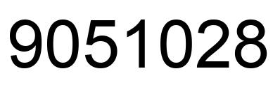 Number 9051028 black image