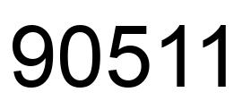 Número 90511 imagen negro