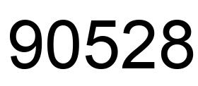 Number 90528 black image