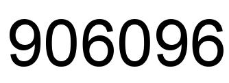 Number 906096 black image