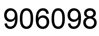 Number 906098 black image