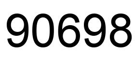 Number 90698 black image