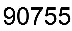 Number 90755 black image