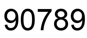 Número 90789 imagen negro