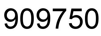 Number 909750 black image