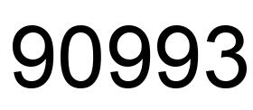 Number 90993 black image