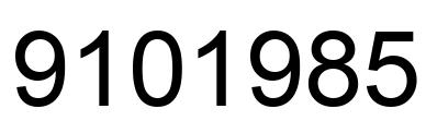 Number 9101985 black image