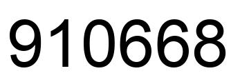 Number 910668 black image