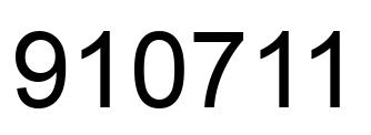 Number 910711 black image