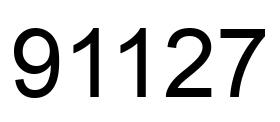 Número 91127 imagen negro