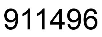 Number 911496 black image