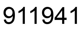 Number 911941 black image