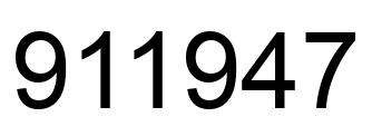 Number 911947 black image