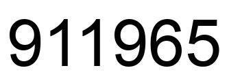 Número 911965 imagen negro