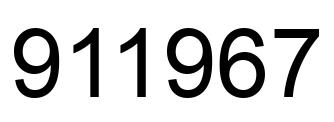 Número 911967 imagen negro