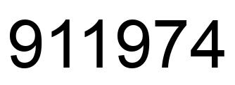 Número 911974 imagen negro