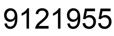 Number 9121955 black image