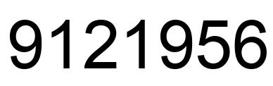 Number 9121956 black image