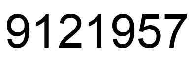Number 9121957 black image