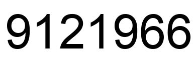 Number 9121966 black image