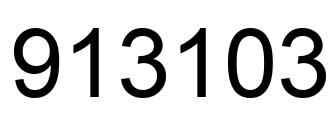 Number 913103 black image