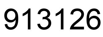 Number 913126 black image